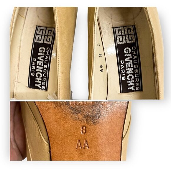 Vintage Givenchy beige loafer heel.  size 8AA - Picture 8 of 8